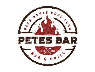 Petes Bar logo design by emberdezign