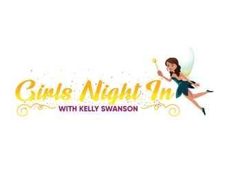 Girls Night In with Kelly Swanson logo design by LogoInvent