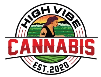 high vibe cannabis  logo design by Suvendu