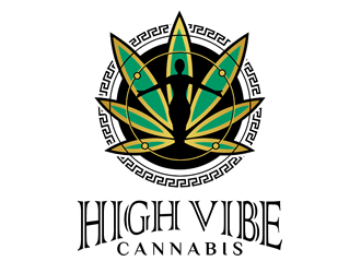 high vibe cannabis  logo design by Coolwanz