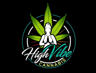 high vibe cannabis  logo design by Suvendu