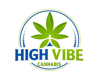 high vibe cannabis  logo design by Suvendu