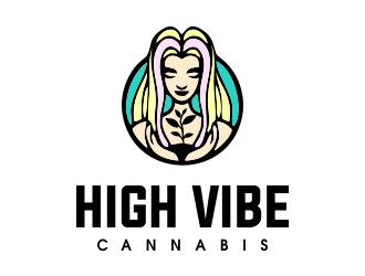 high vibe cannabis  logo design by JessicaLopes