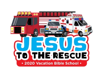 Jesus To The Rescue - 2020 Vacation Bible School logo design by IjVb.UnO