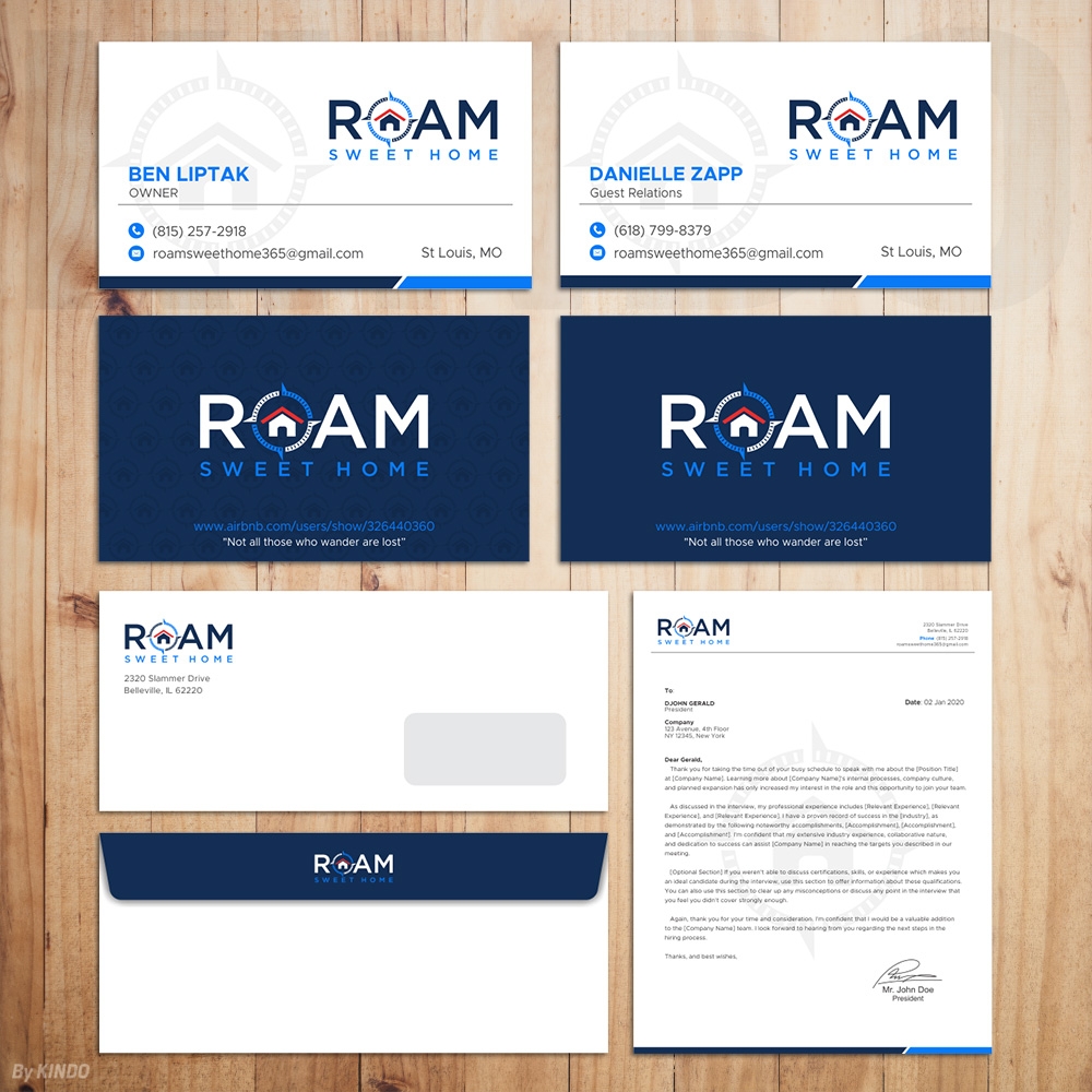 Roam Sweet Home logo design by Kindo