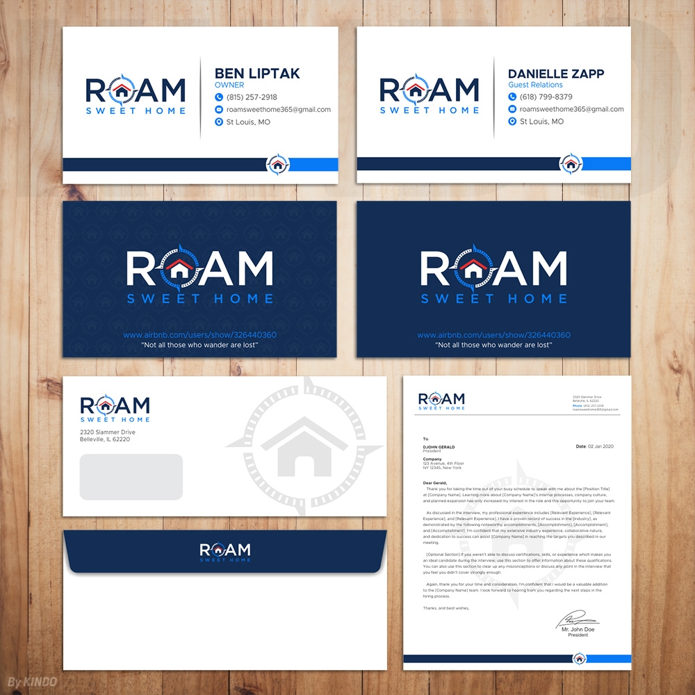 Roam Sweet Home logo design by Kindo