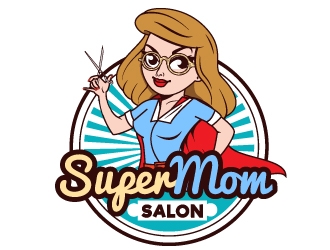 Super Mom Salon logo design by Suvendu