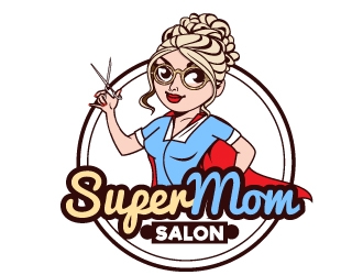 Super Mom Salon logo design by Suvendu
