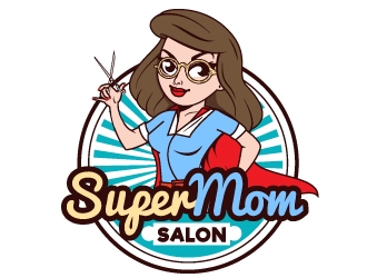 Super Mom Salon logo design by Suvendu