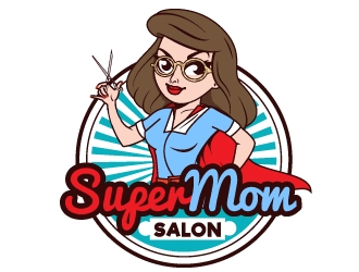 Super Mom Salon logo design by Suvendu