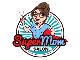 Super Mom Salon logo design by Suvendu