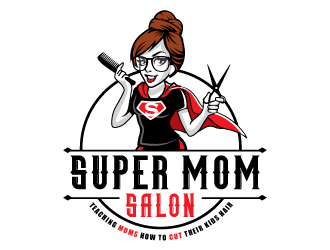 Super Mom Salon logo design by invento