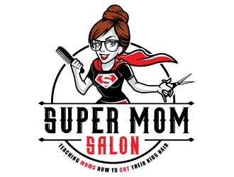 Super Mom Salon logo design by invento