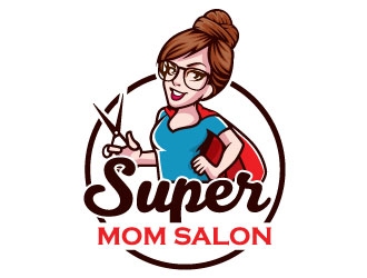 Super Mom Salon logo design by invento