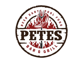 Petes Bar logo design by emberdezign