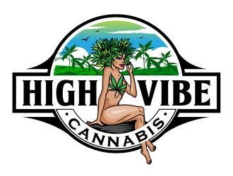 high vibe cannabis  logo design by DreamLogoDesign