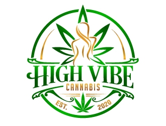 high vibe cannabis  logo design by jaize