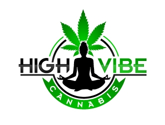 high vibe cannabis  logo design by Suvendu