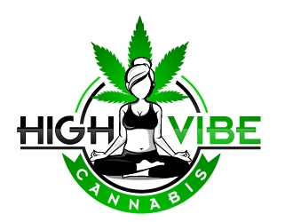 high vibe cannabis  logo design by Suvendu