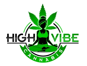 high vibe cannabis  logo design by Suvendu