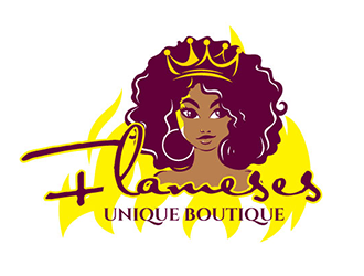 Flameses Unique boutique logo design by gogo