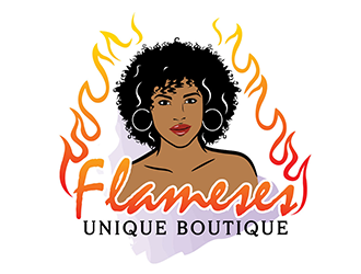 Flameses Unique boutique logo design by gogo