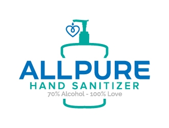 ALLPURE HAND SANITIZER logo design by jaize