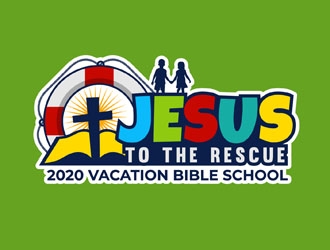 Jesus To The Rescue - 2020 Vacation Bible School logo design by DreamLogoDesign