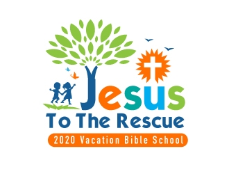 Jesus To The Rescue - 2020 Vacation Bible School logo design by Suvendu