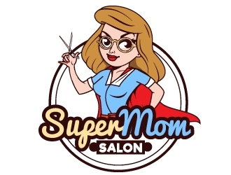 Super Mom Salon logo design by Suvendu