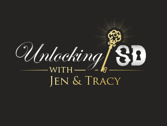 Unlocking SD with Jen & Tracy logo design by BeDesign