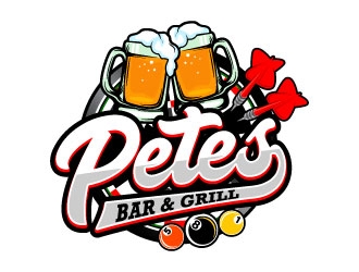 Petes Bar logo design by daywalker