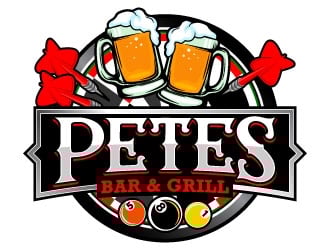 Petes Bar logo design by daywalker