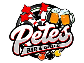 Petes Bar logo design by daywalker