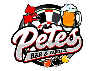 Petes Bar logo design by daywalker