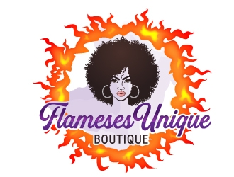 Flameses Unique boutique logo design by jaize