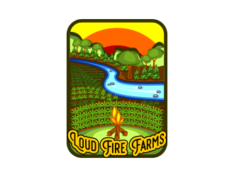 Loud Fire Farms logo design by monster96