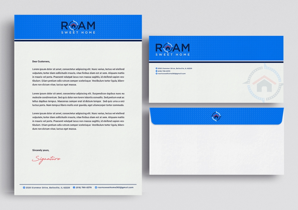Roam Sweet Home logo design by KHAI