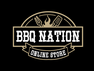 BBQ Nation logo design by kunejo