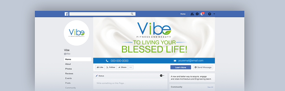 Vibe Fitness and Beauty  logo design by Soufiane
