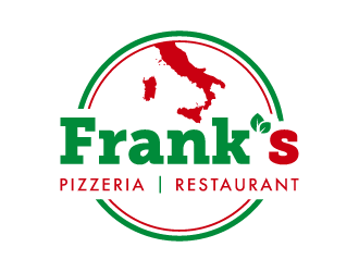 Franks Pizzeria Restaurant logo design by pencilhand