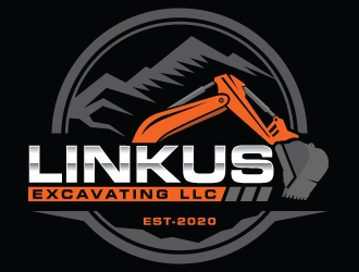 Linkus Excavating LLC  logo design by LucidSketch