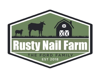 Rusty Nail Farm logo design by AamirKhan