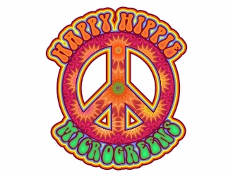 Happy Hippie Microgreens logo design by madjuberkarya