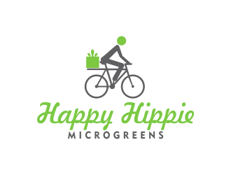 Happy Hippie Microgreens logo design by Meyda