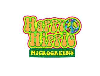 Happy Hippie Microgreens logo design by KapTiago