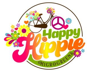 Happy Hippie Microgreens logo design by veron