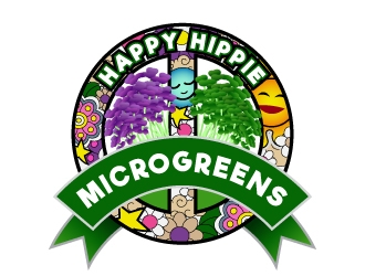 Happy Hippie Microgreens logo design by Badnats