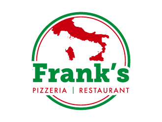 Franks Pizzeria Restaurant logo design by pencilhand