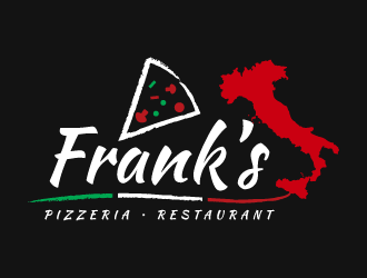 Franks Pizzeria Restaurant logo design by pencilhand